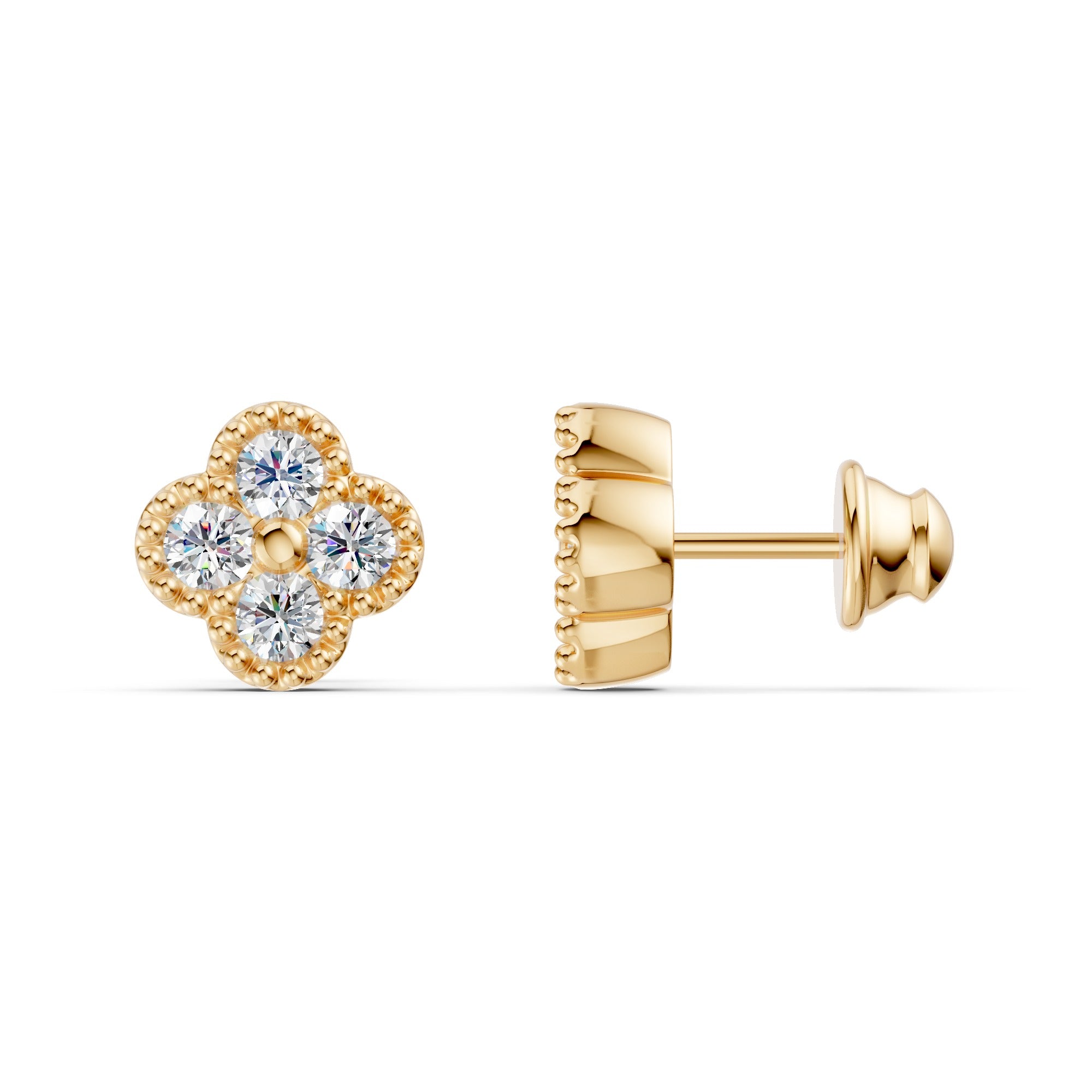Lucky Clover Diamond Earrings