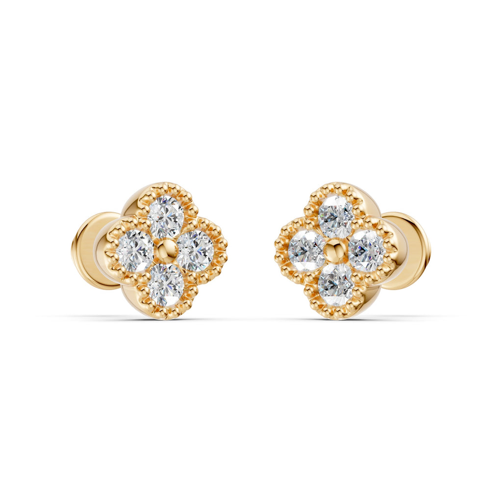 Lucky Clover Diamond Earrings