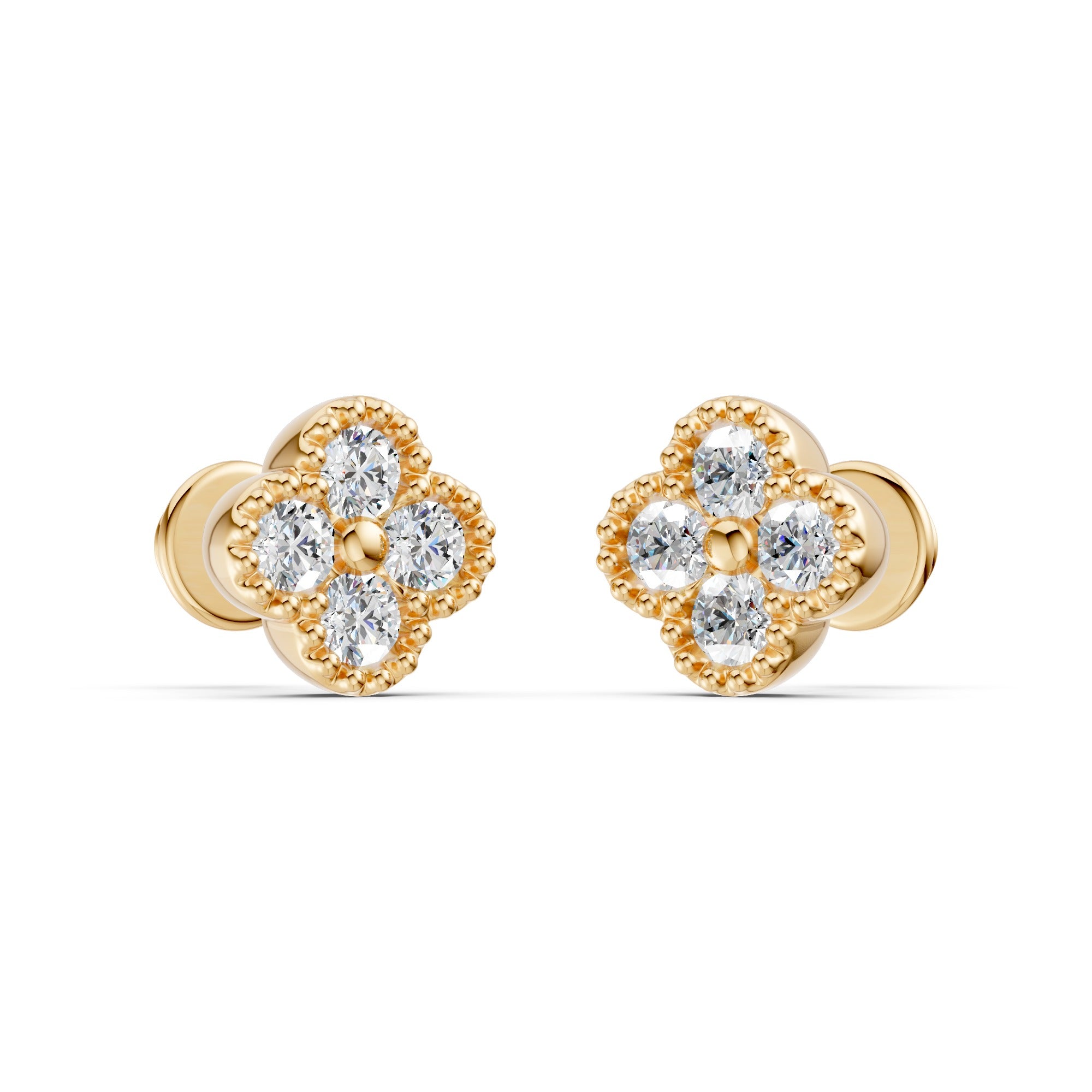 Lucky Clover Diamond Earrings