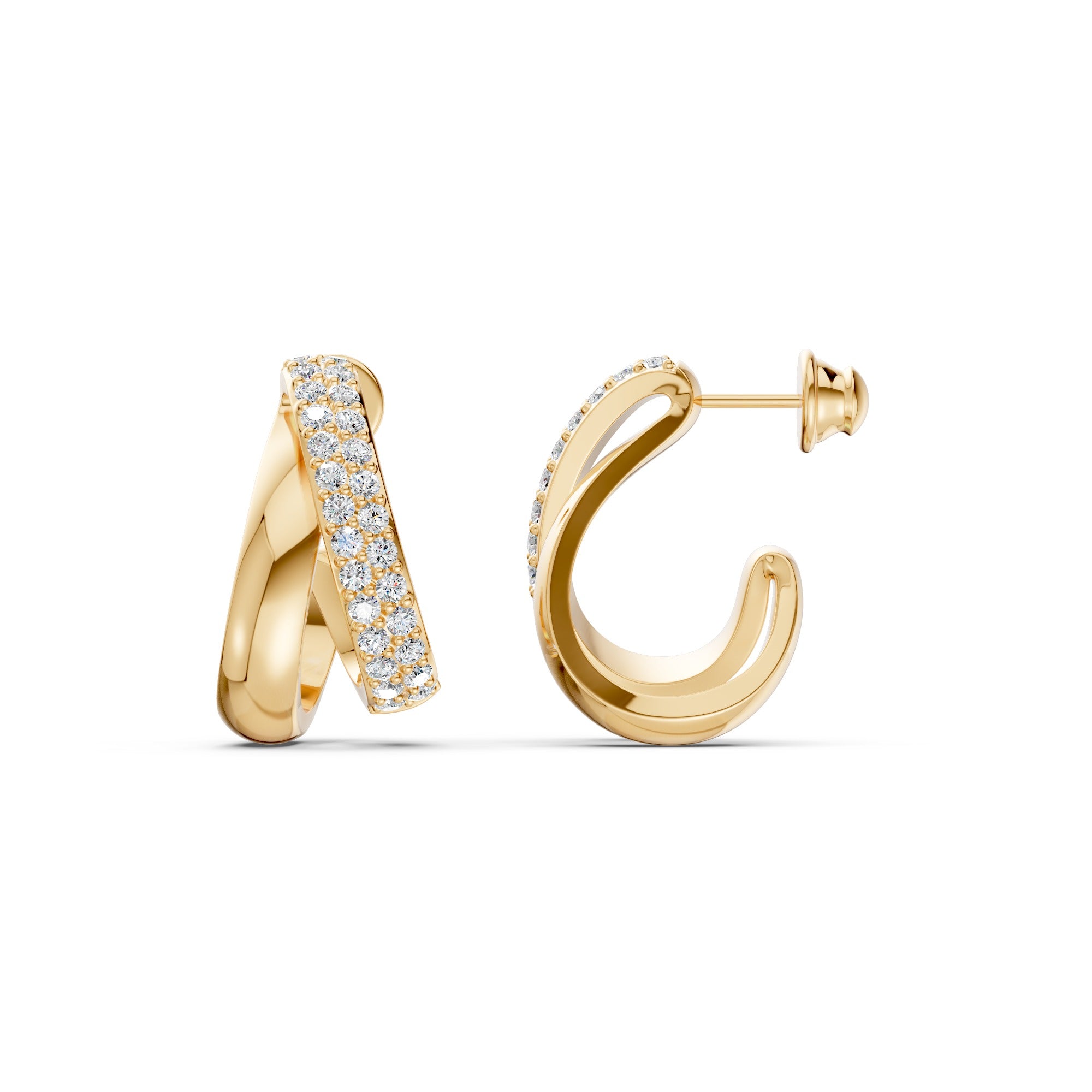 Everyday Chic Diamond Hoops