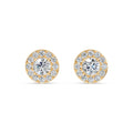 Celeste Halo Solitaire Diamond Studs