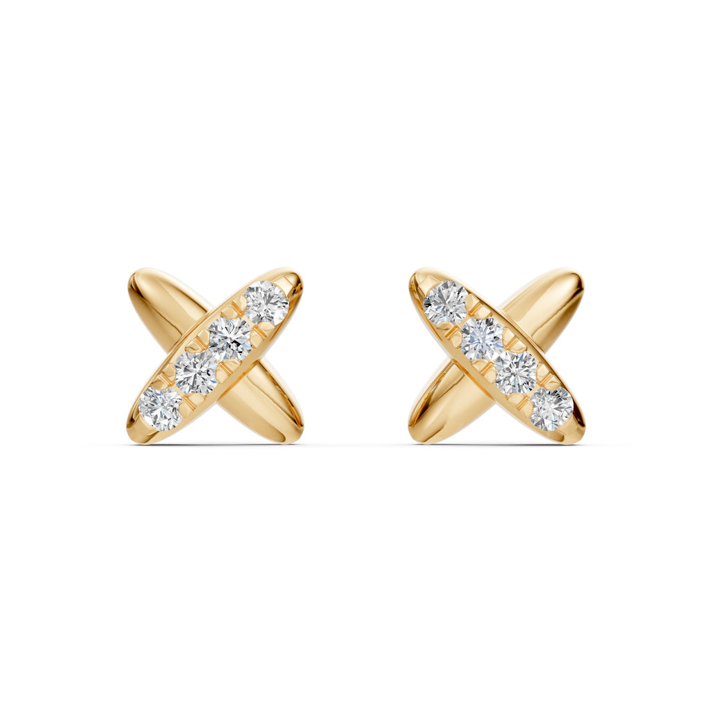 Multipierce Crossover Diamond Earrings