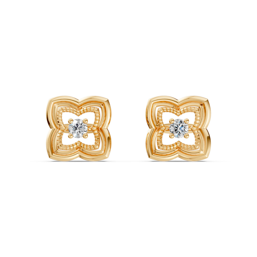 Four Leaf Clover Diamond Earrings