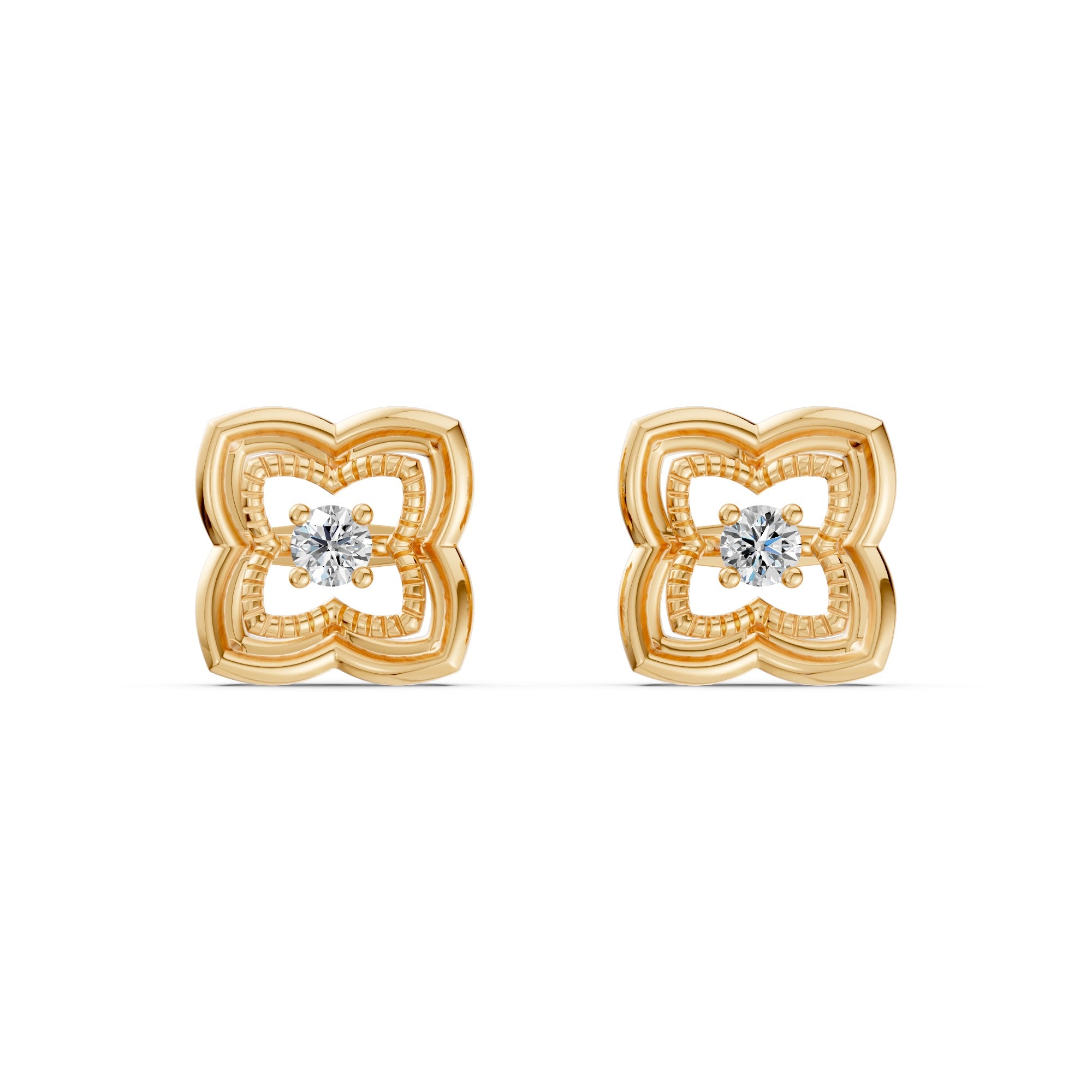 Four Leaf Clover Diamond Earrings