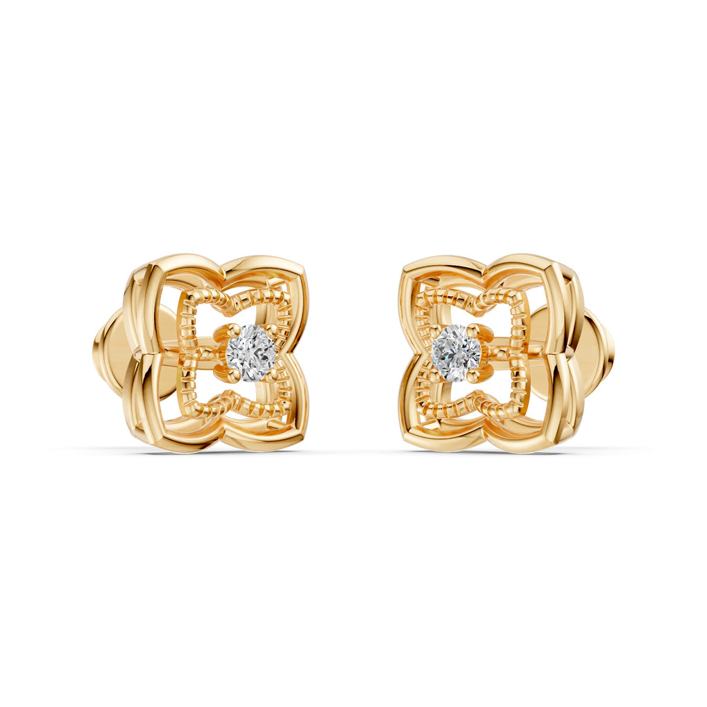 Four Leaf Clover Diamond Earrings