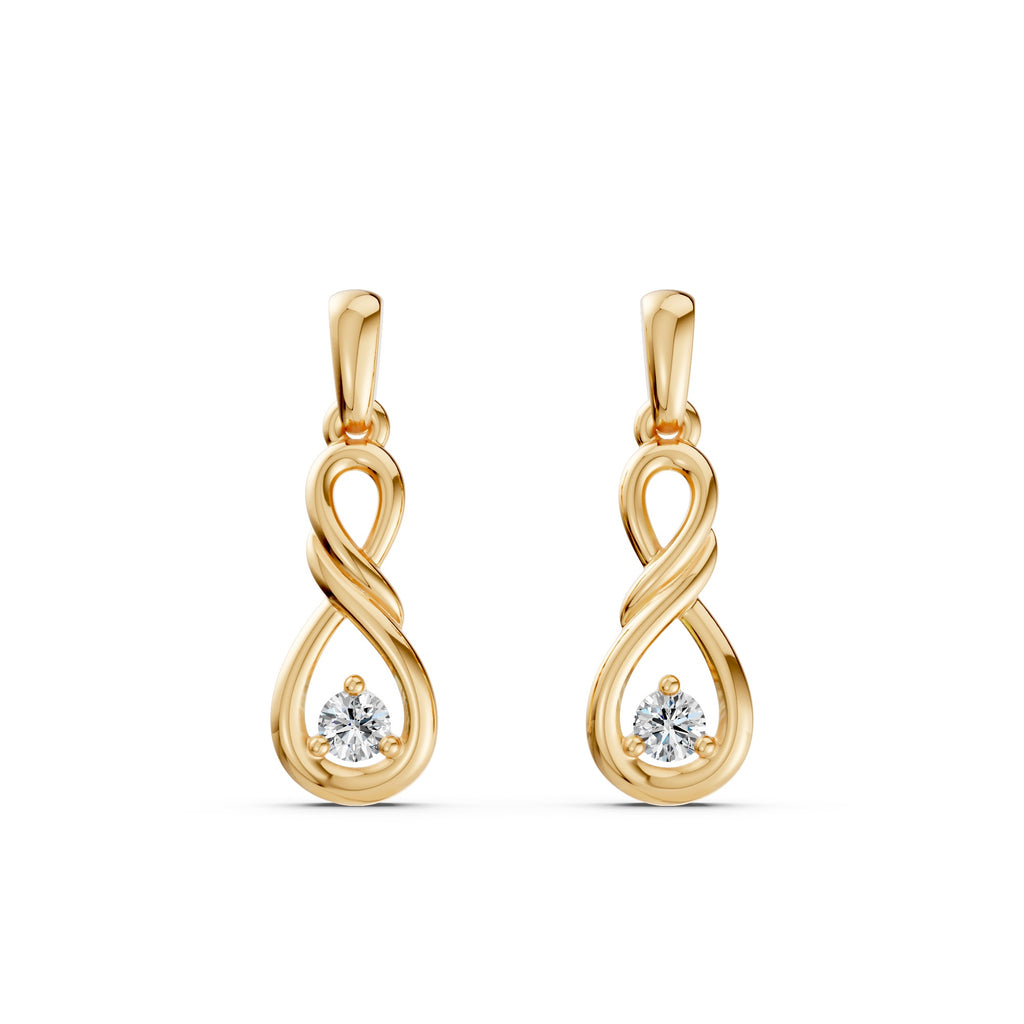 Infinity Twist Diamond Earrings