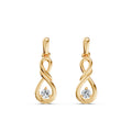 Infinity Twist Diamond Earrings