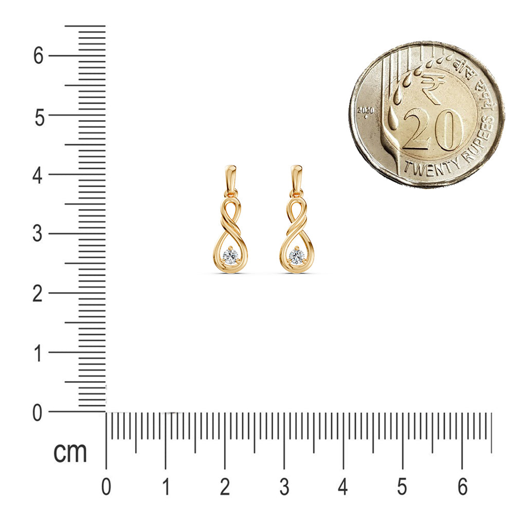 Infinity Twist Diamond Earrings