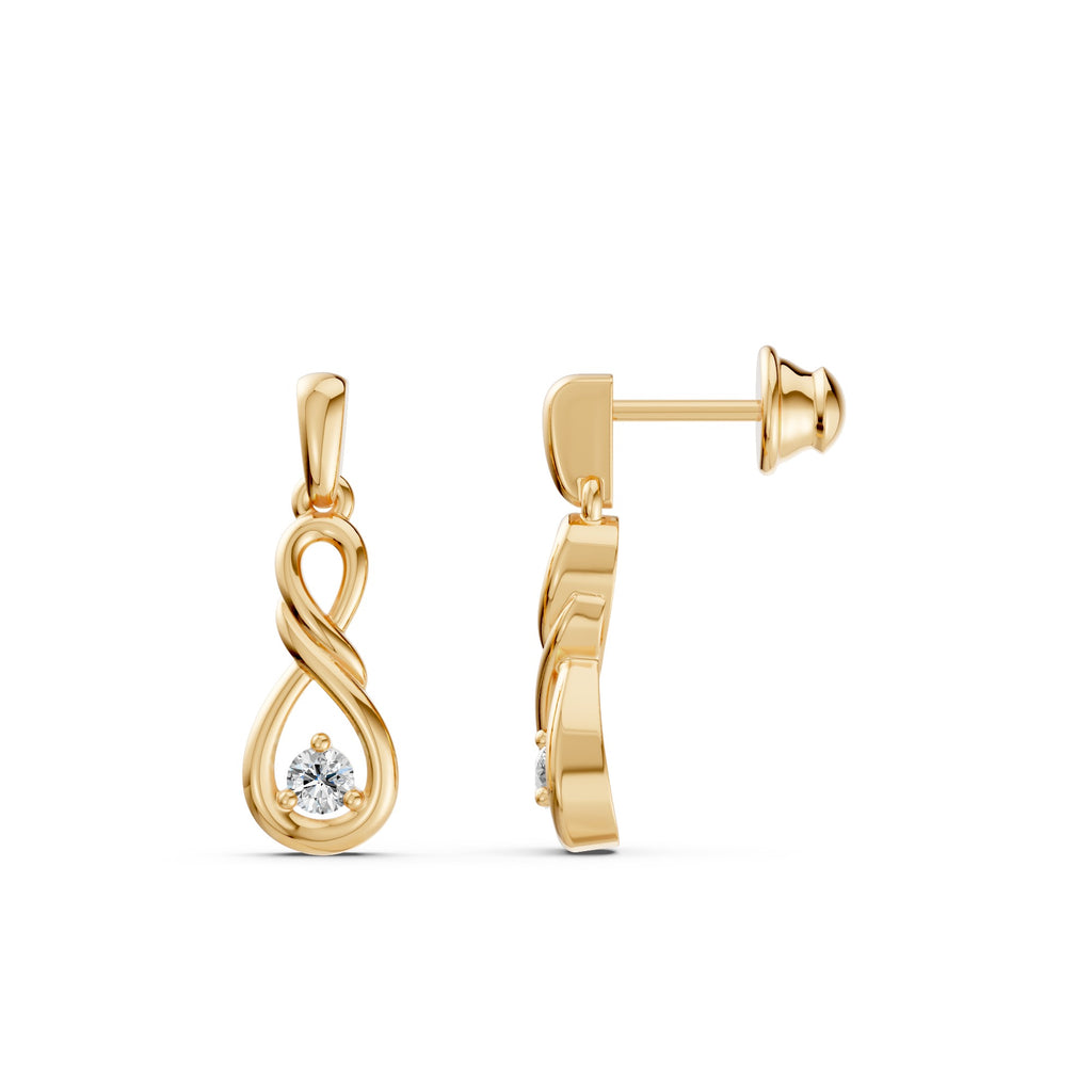 Infinity Twist Diamond Earrings