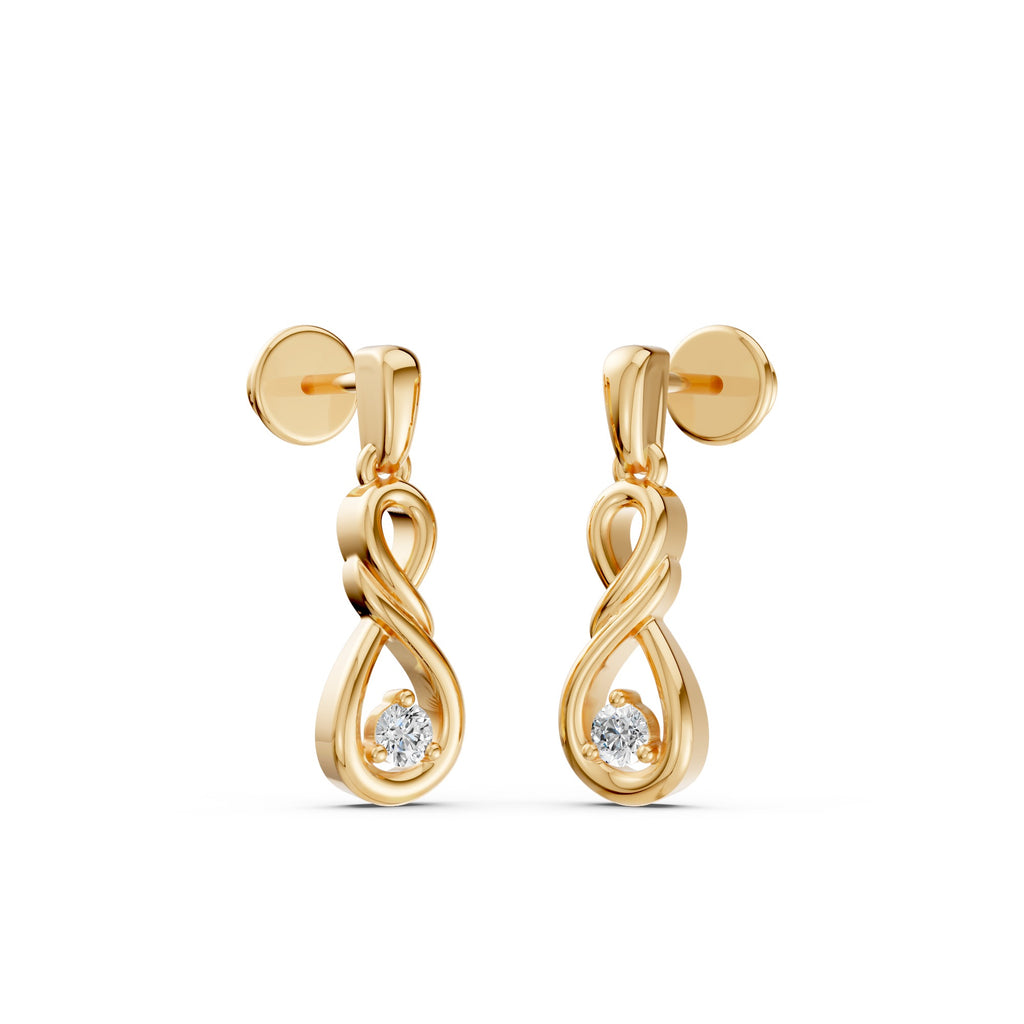 Infinity Twist Diamond Earrings