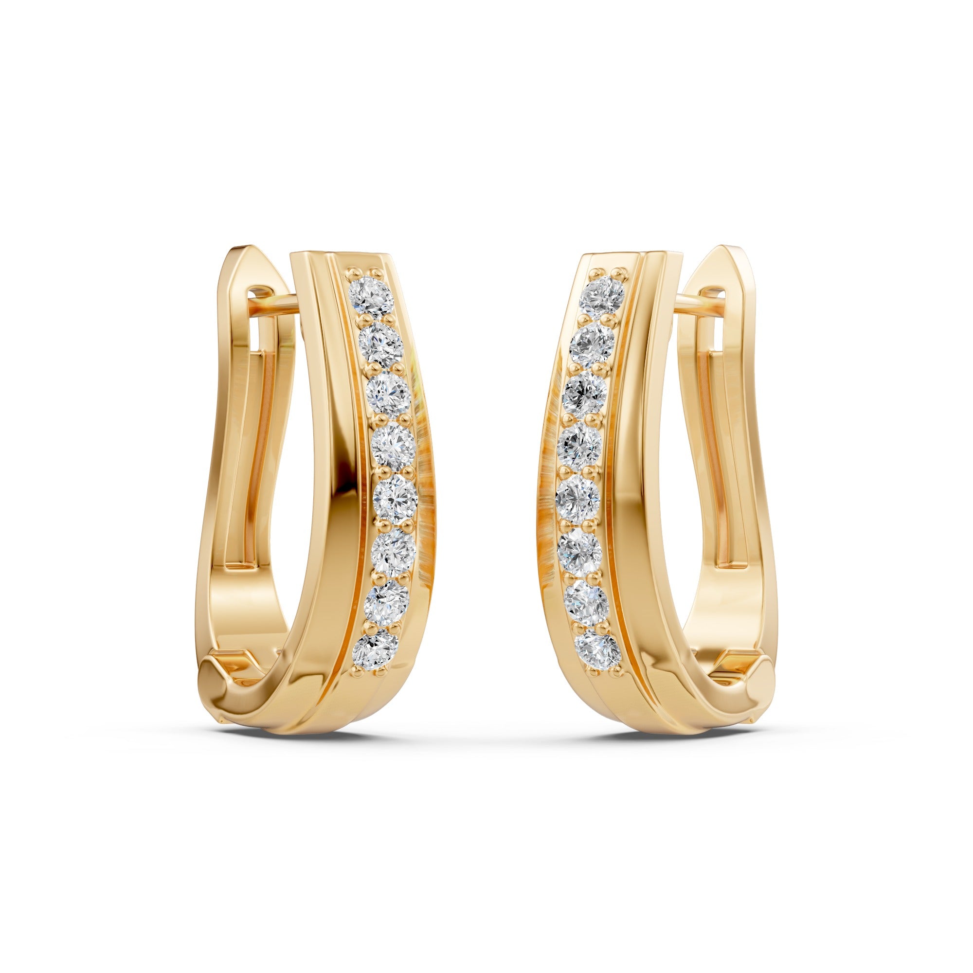 Inside Out Diamond Hoops