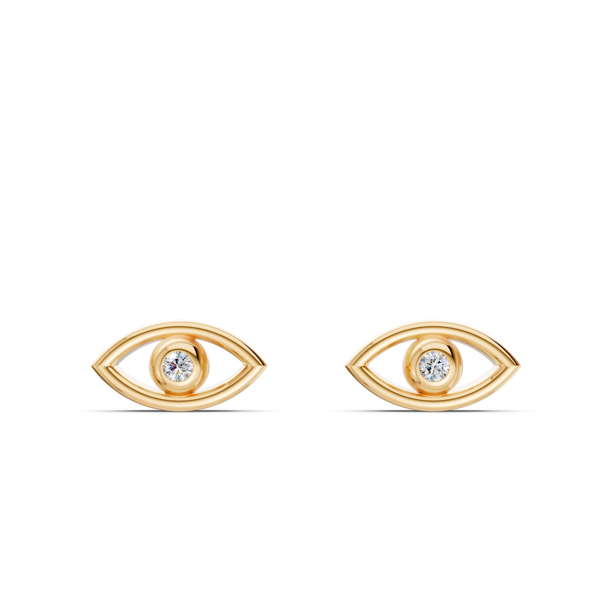 Evil Eye Diamond Studs