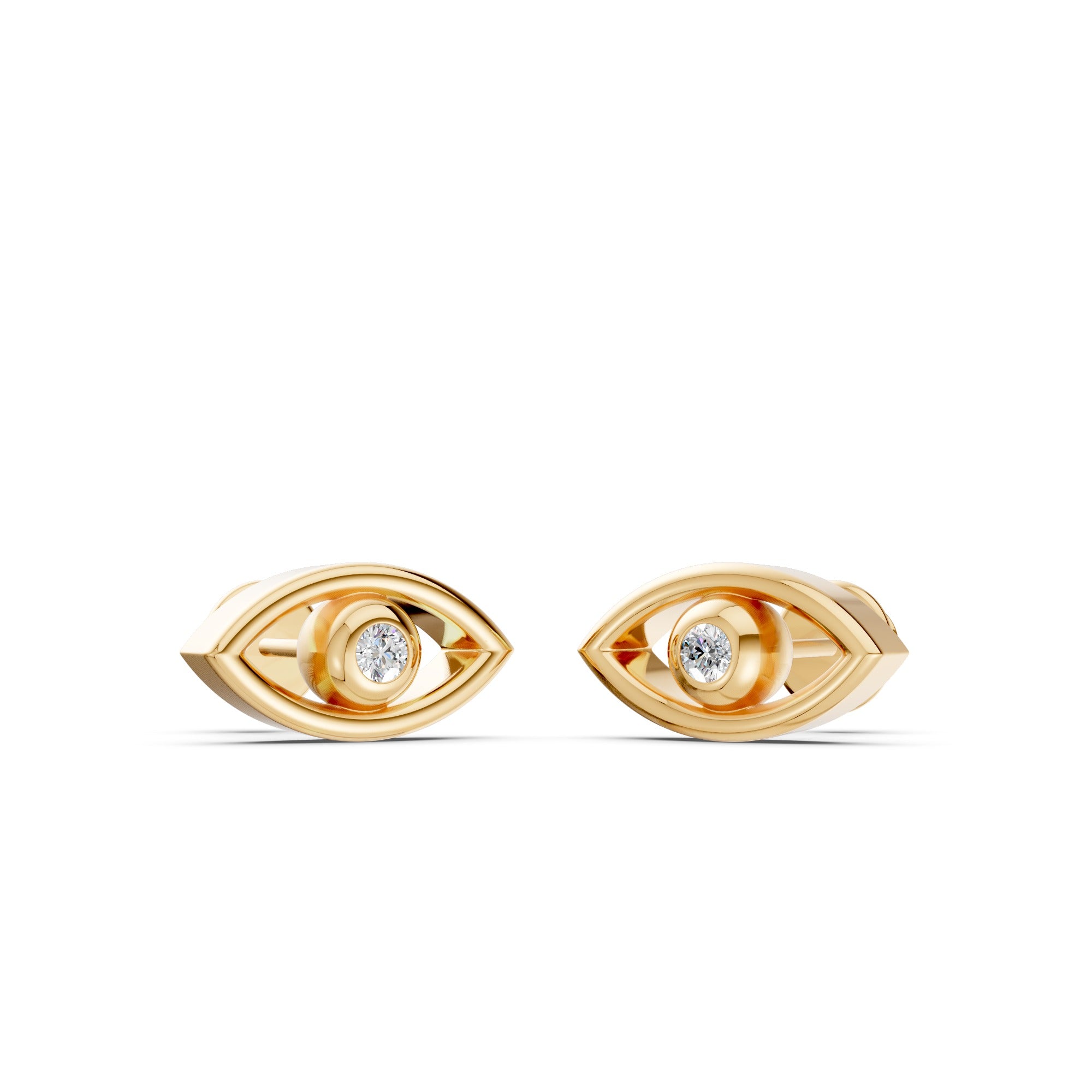Evil Eye Diamond Studs