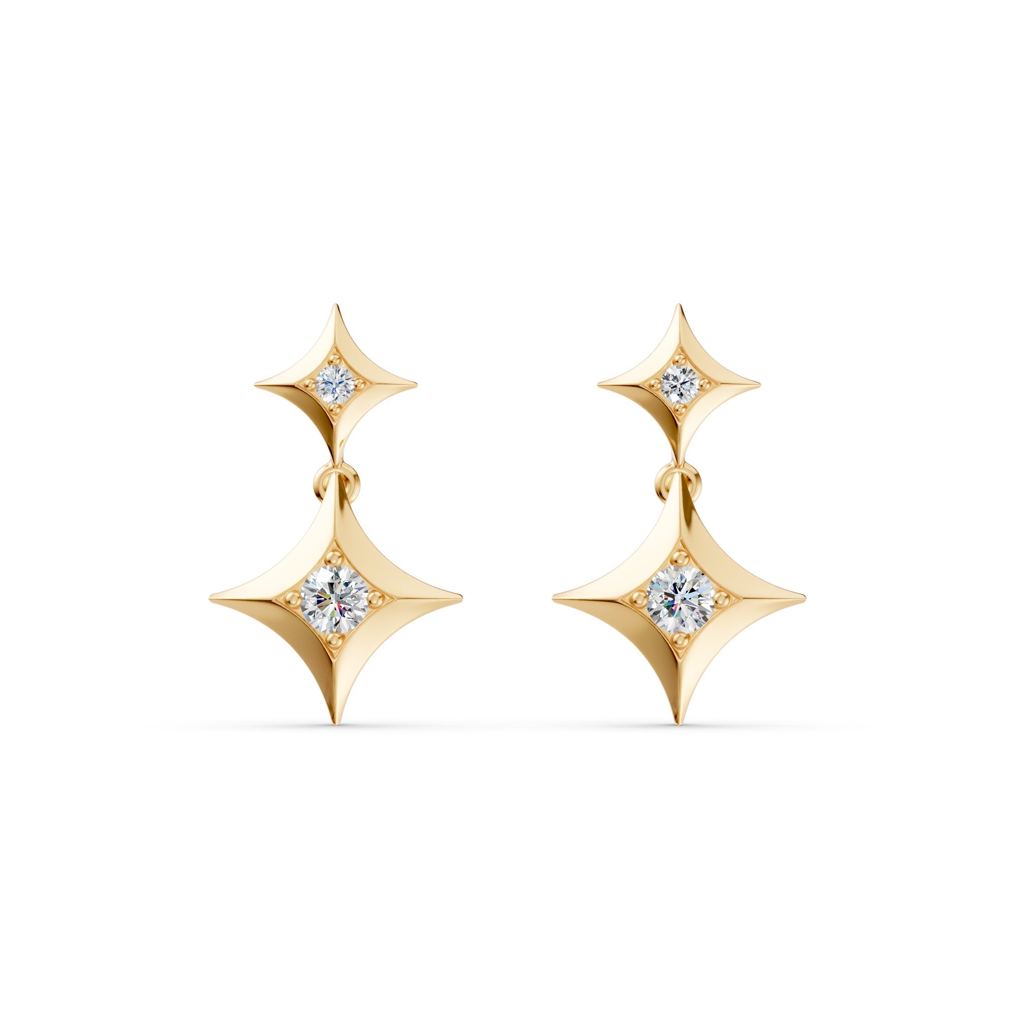Sparkle Duo Diamond Earrings