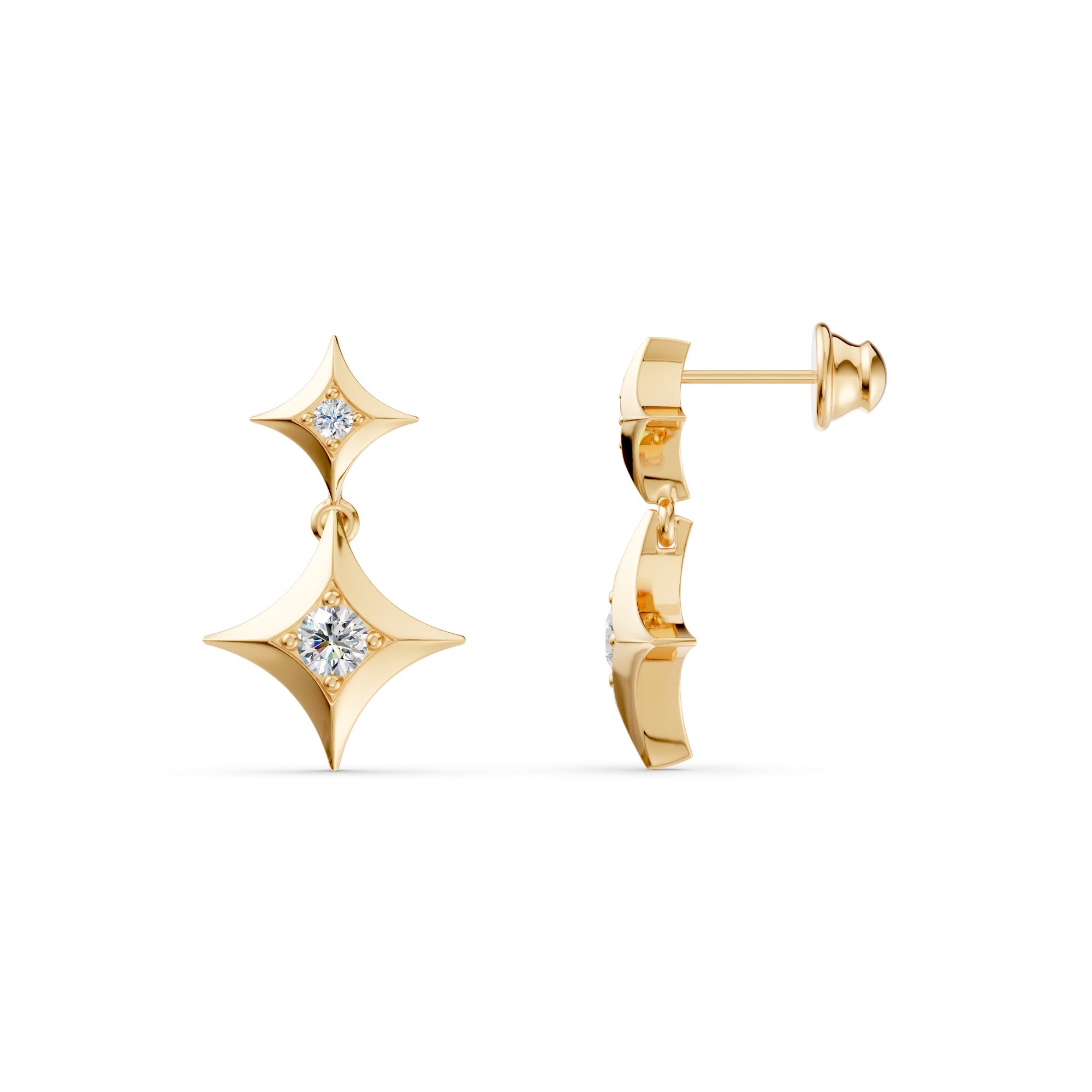 Sparkle Duo Diamond Earrings