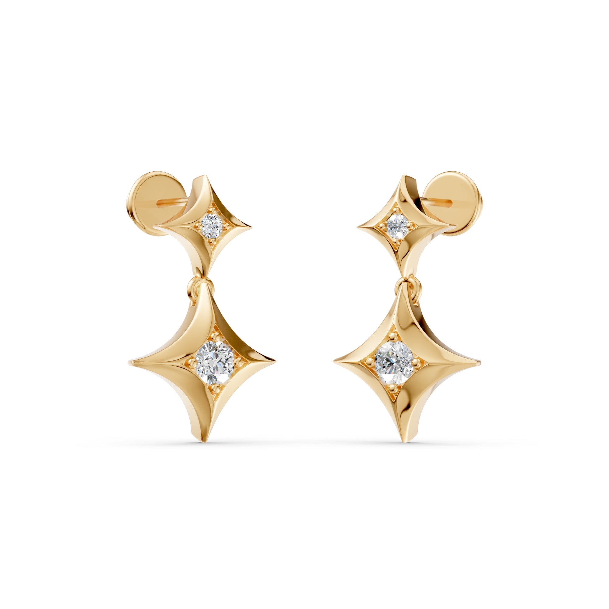 Sparkle Duo Diamond Earrings