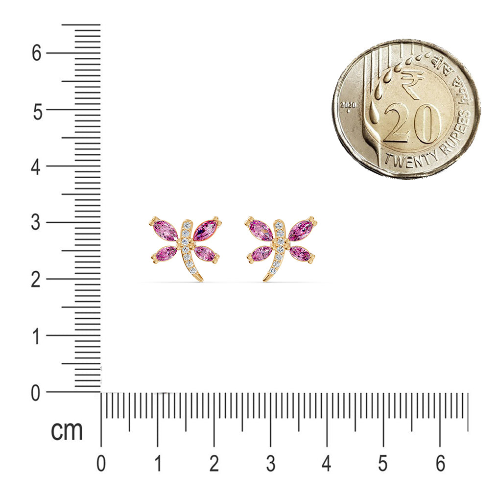 Whispering Dragonfly Diamond Earrings