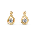 Twisted Drop Diamond Earrings