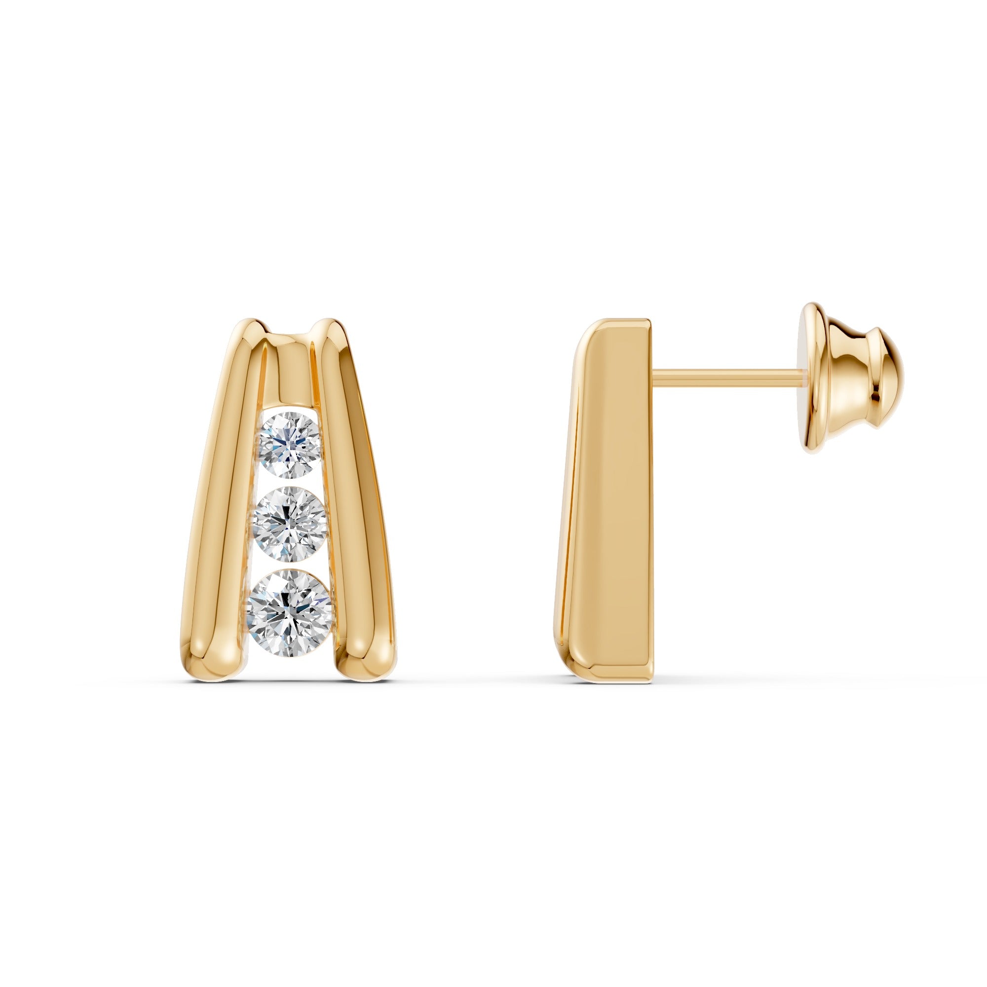 Wishbone Diamond Earrings