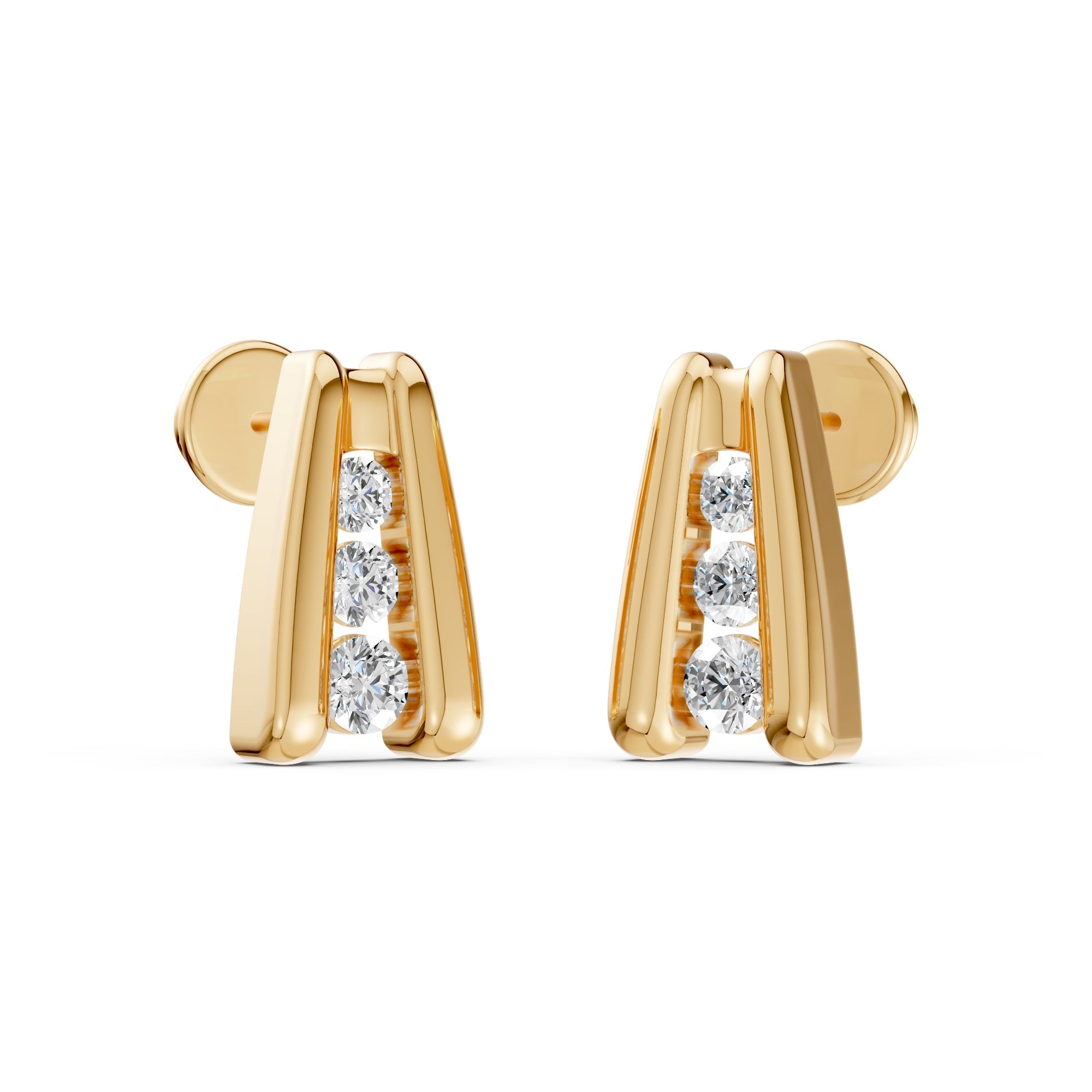 Wishbone Diamond Earrings
