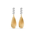Two-Tone Diamond Drop Earrings