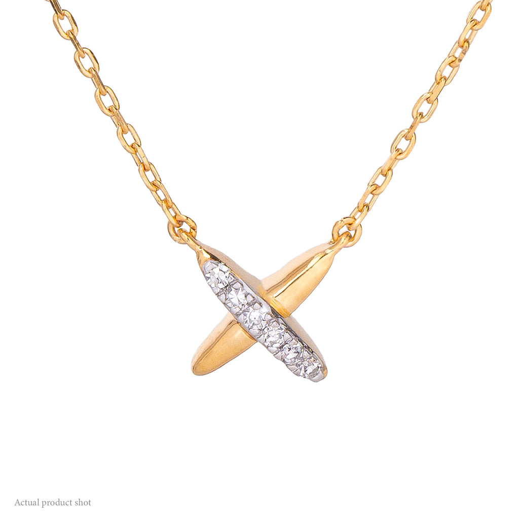 Crossover Diamond Necklace