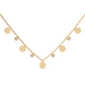 Disc Charm Layering Diamond Necklace
