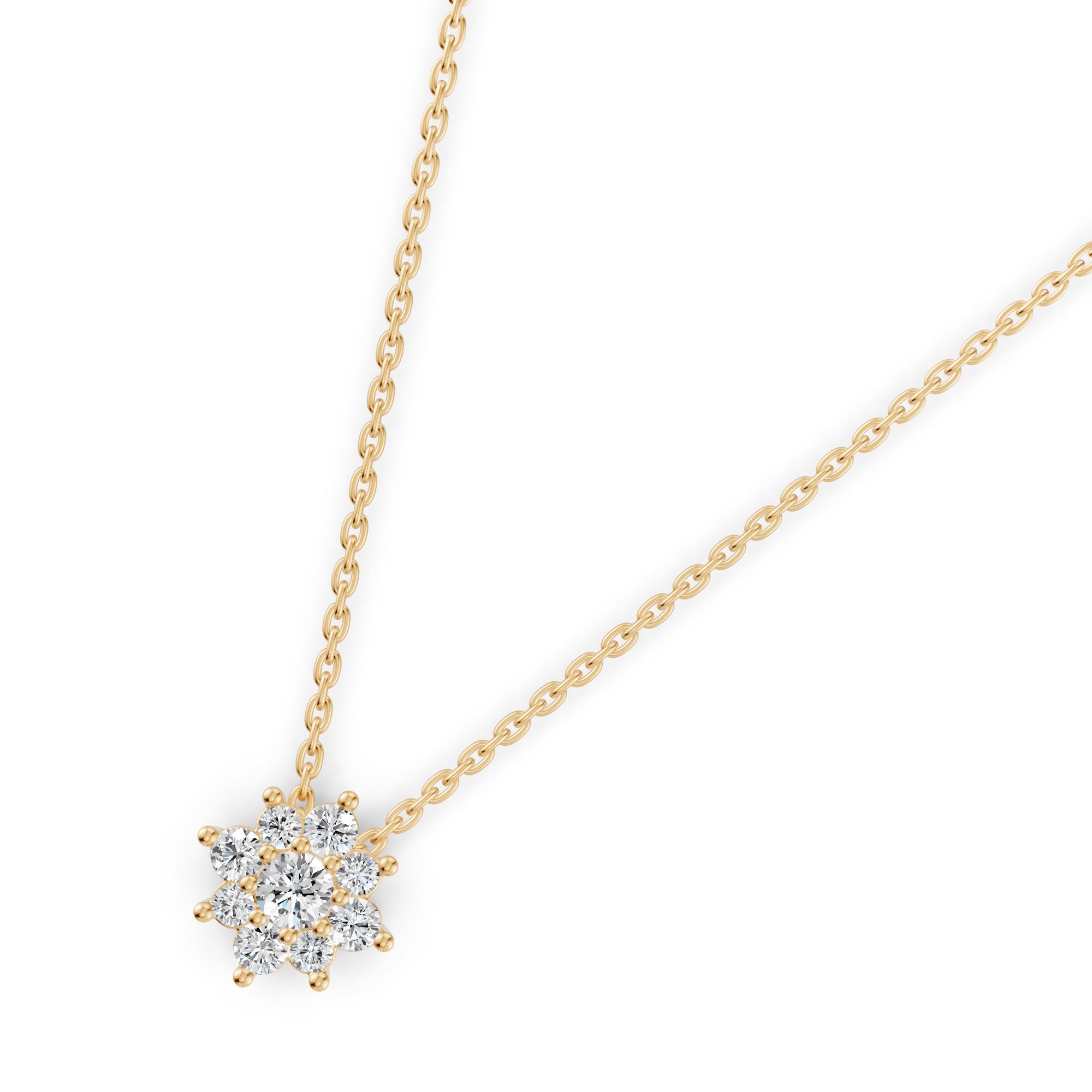Rosette Diamond Necklace