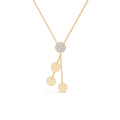 Triple Disc Drop Diamond Necklace