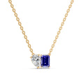 Indigo Edge Toi-Et-Moi Gemstone and Diamond Necklace