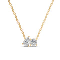 Round And Pear Toi-Et-Moi Diamond Necklace