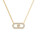 Floating Diamond Paperclip Necklace