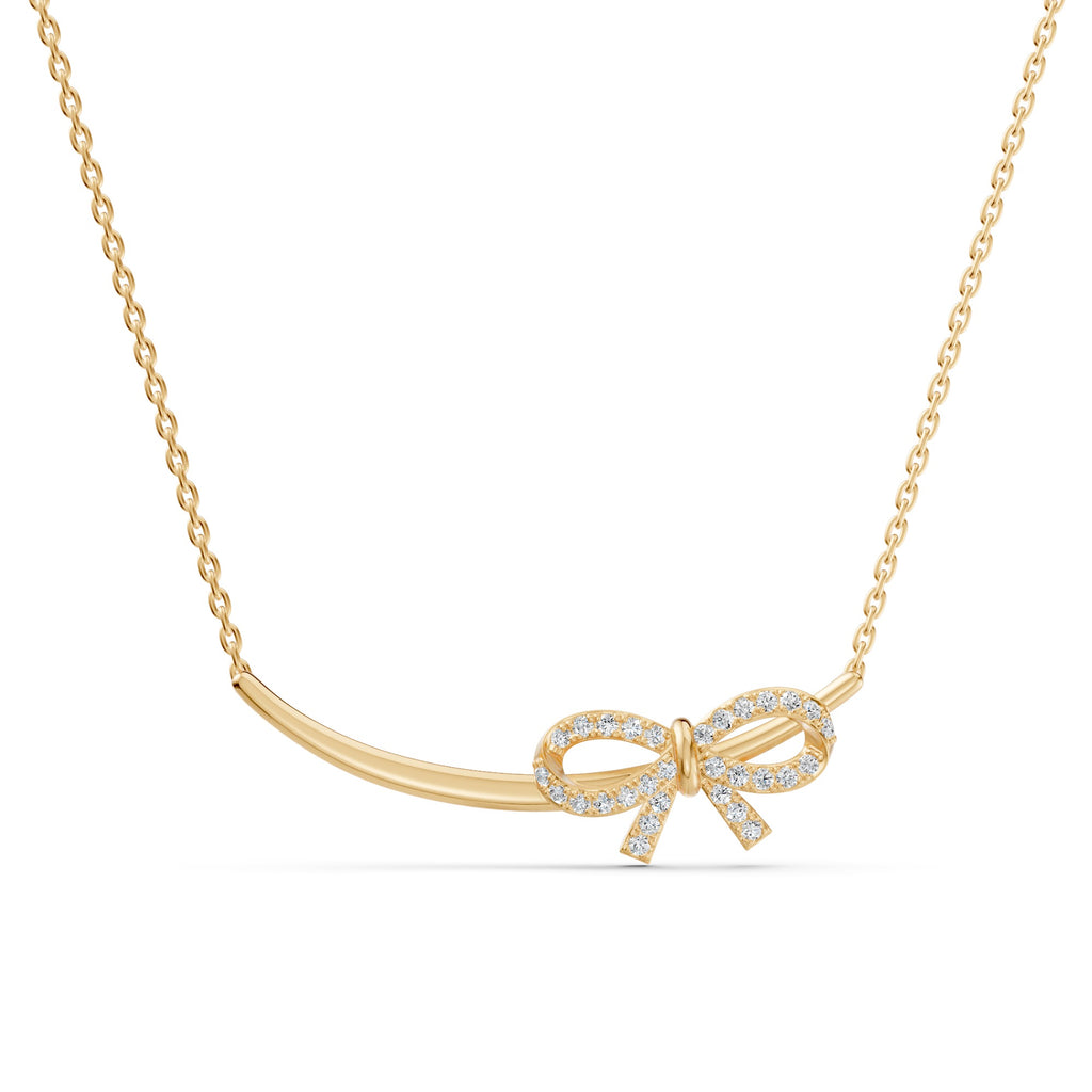Bow Diamond Necklace