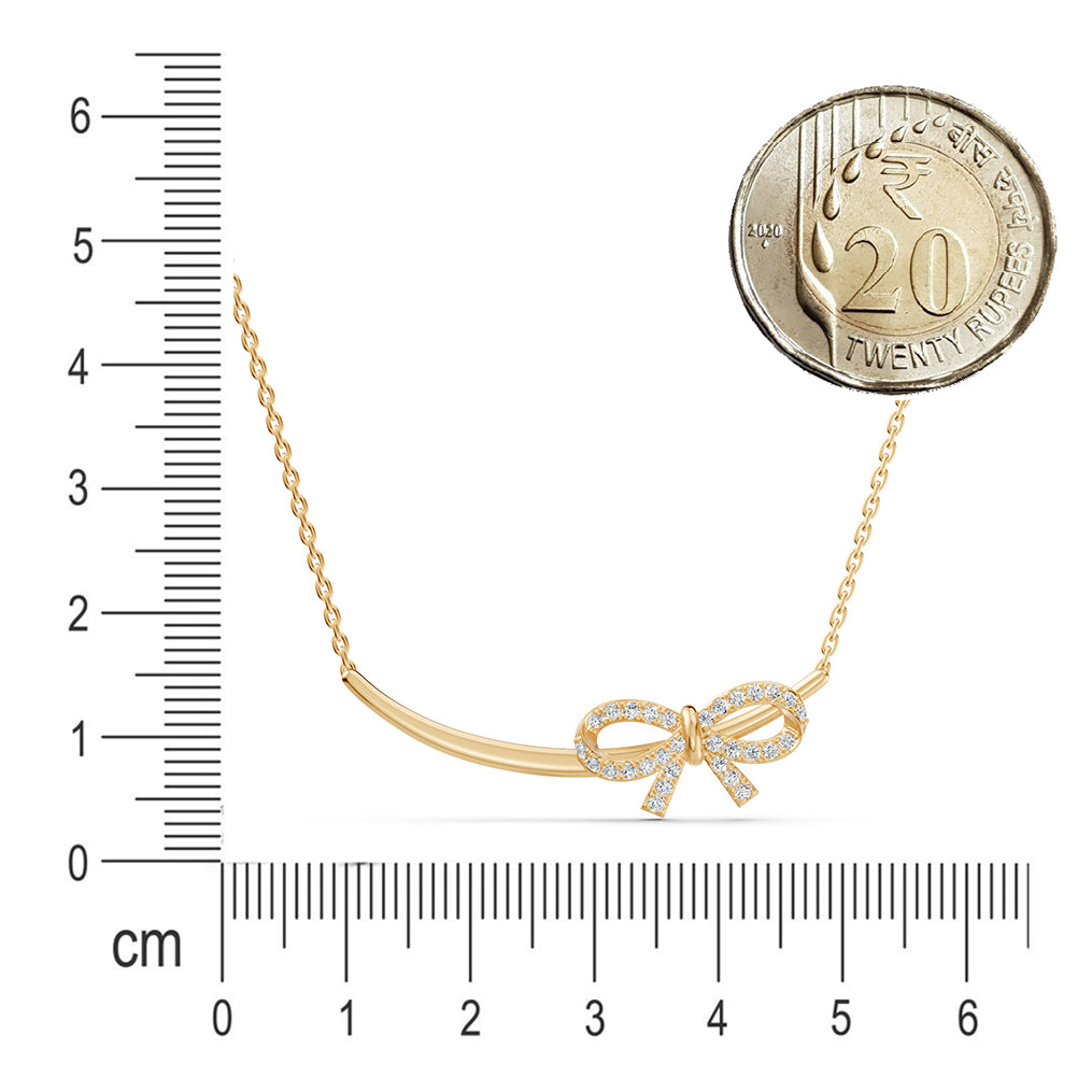 Bow Diamond Necklace