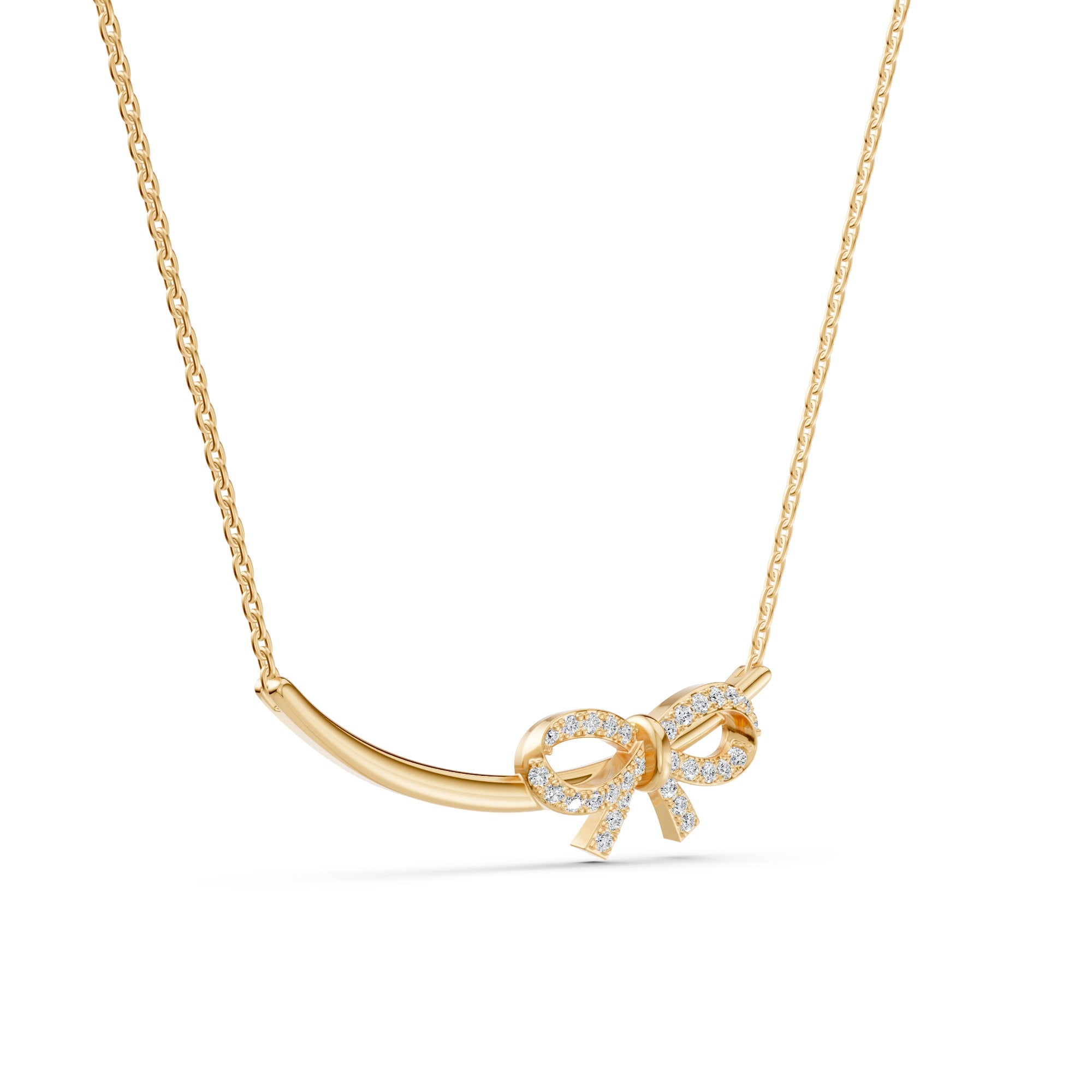 Bow Diamond Necklace