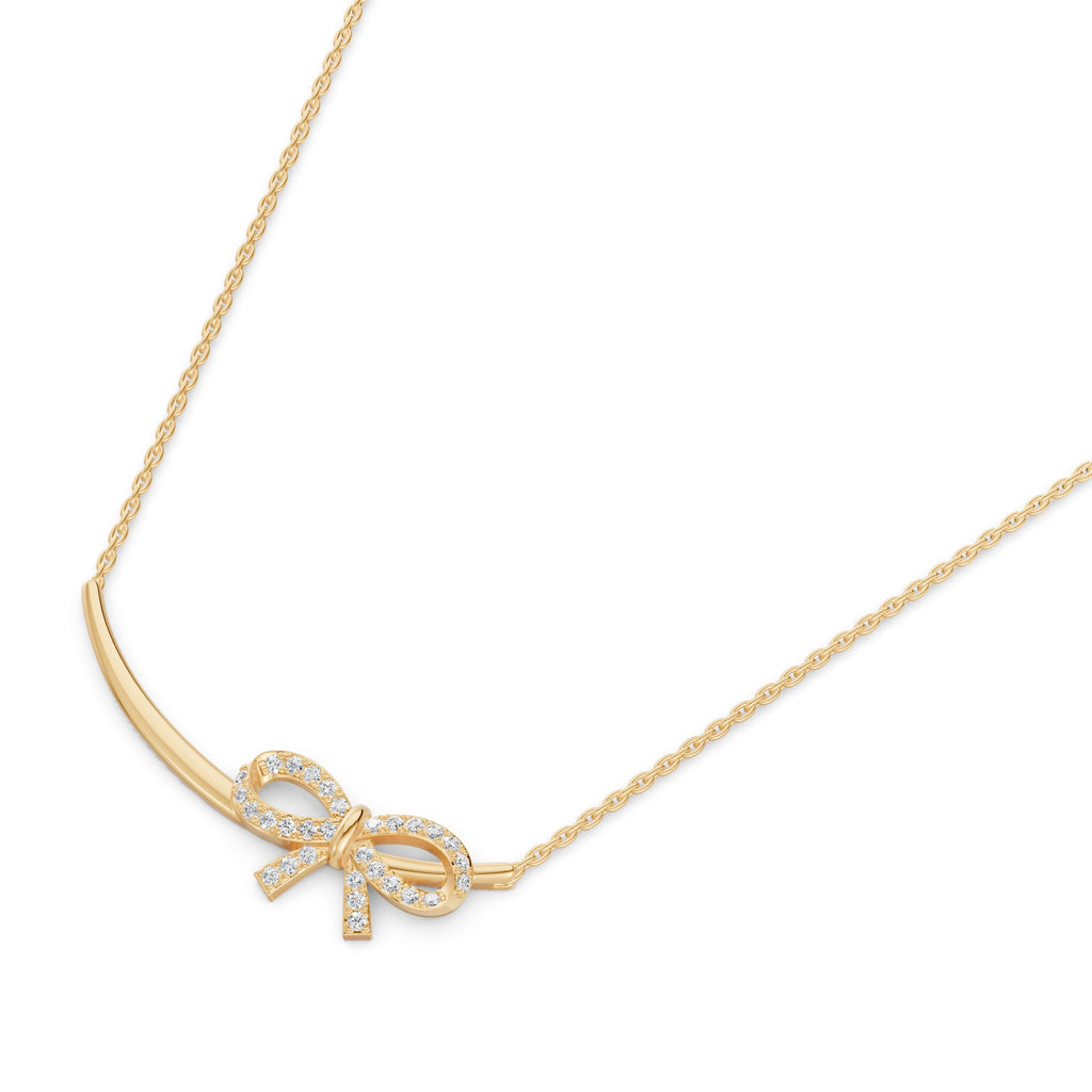 Bow Diamond Necklace