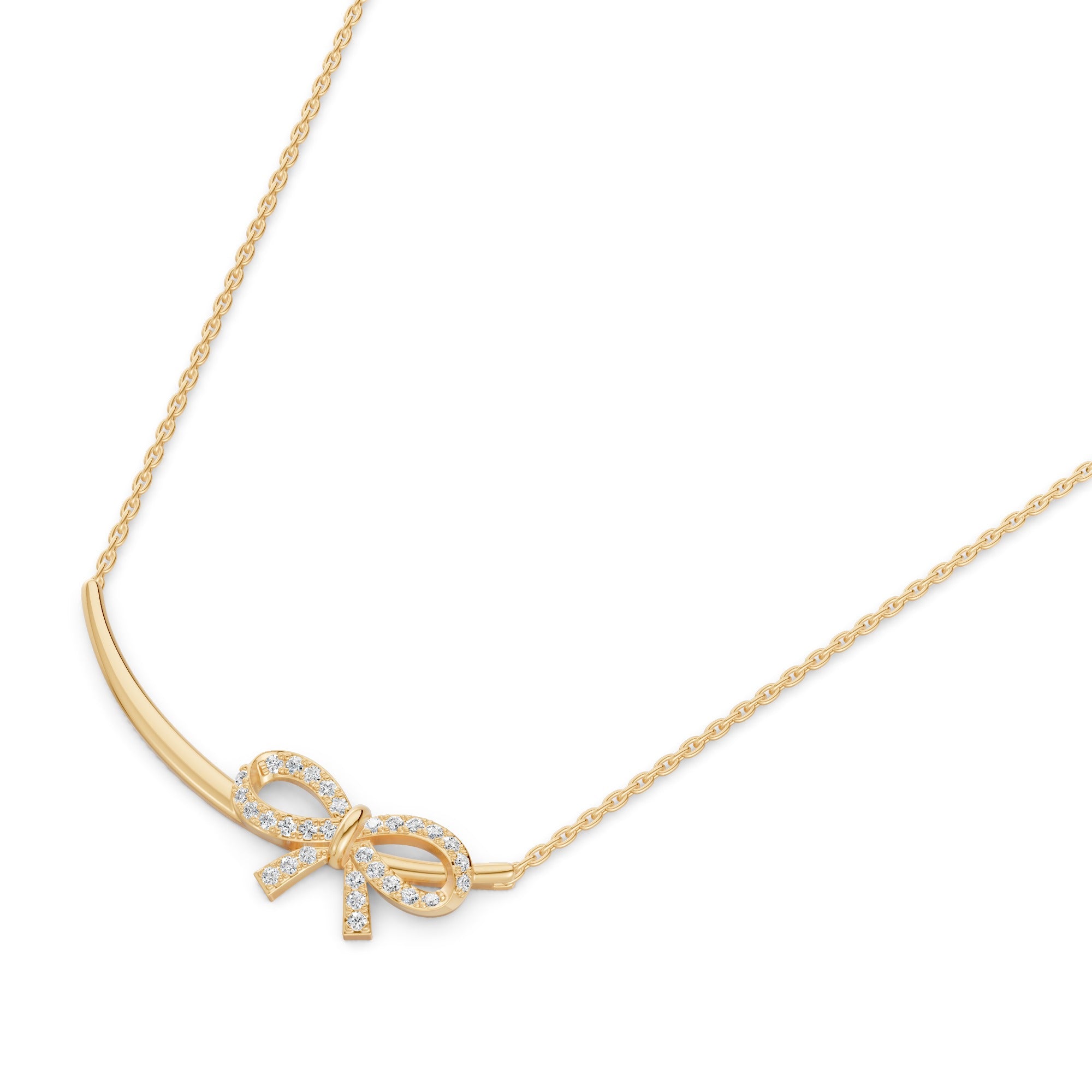 Bow Diamond Necklace