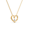Floating Diamond Heart Necklace