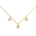 Floating Diamond Station Necklace