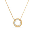 Twisted Rope Diamond Halo Necklace
