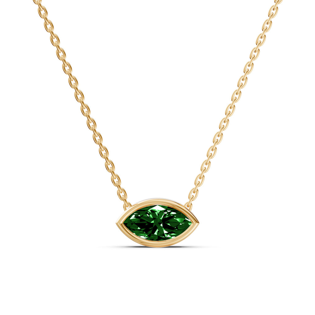 Emerald Gleam Gemstone Necklace