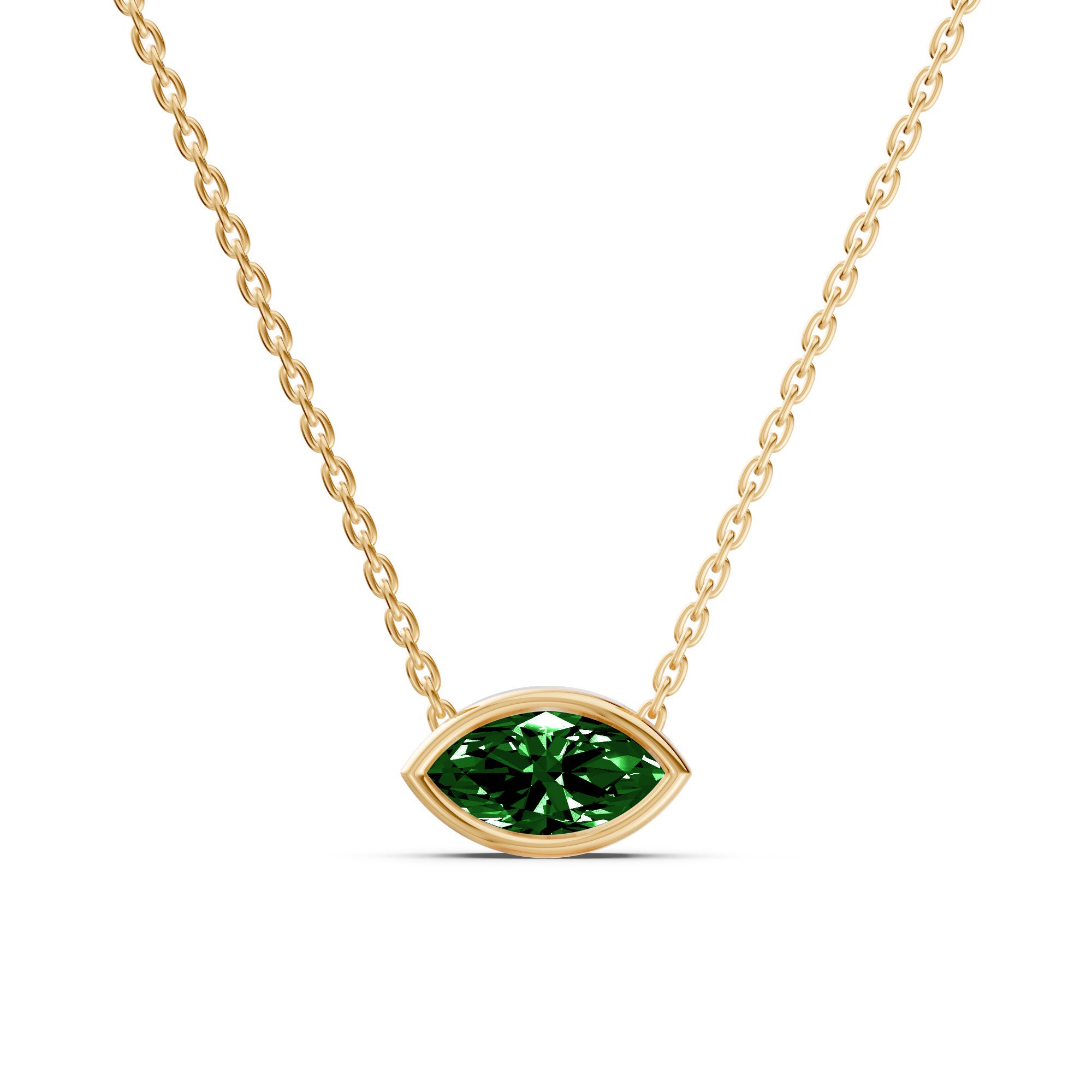 Emerald Gleam Gemstone Necklace