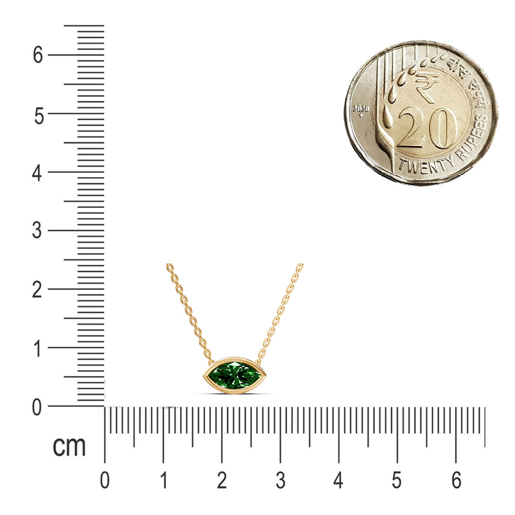 Emerald Gleam Gemstone Necklace