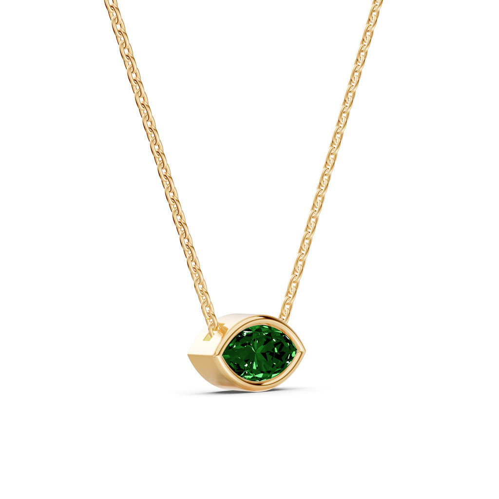 Emerald Gleam Gemstone Necklace