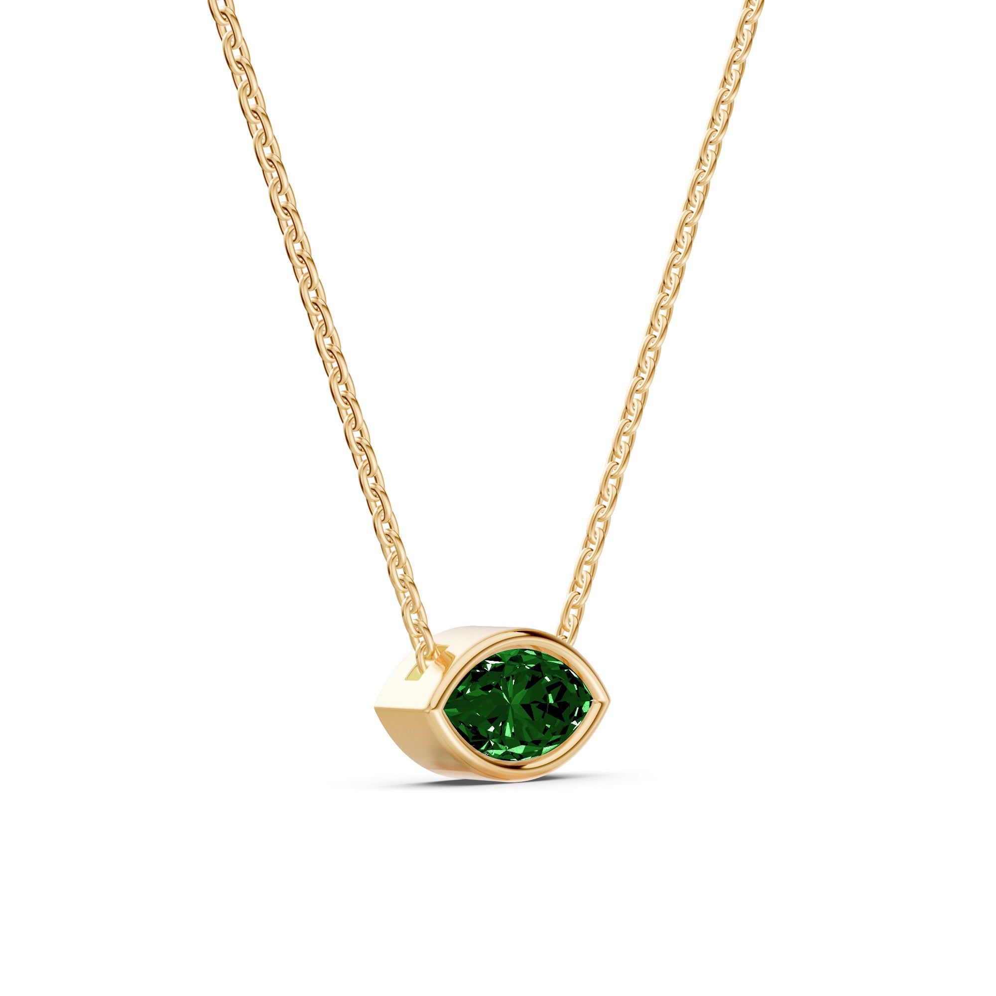 Emerald Gleam Gemstone Necklace