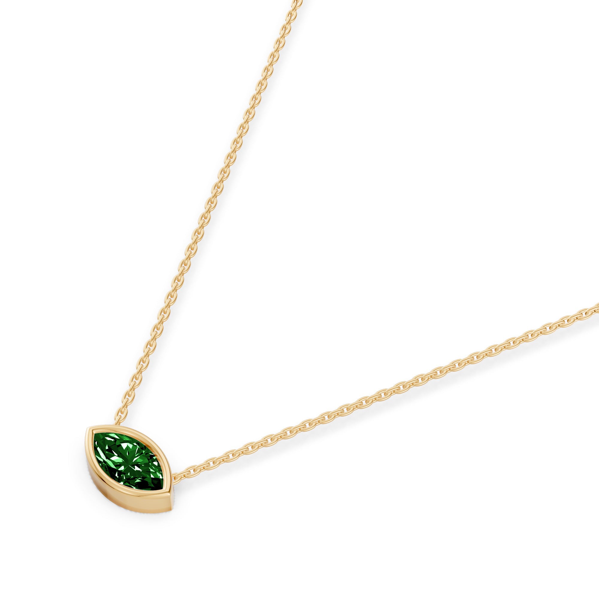 Emerald Gleam Gemstone Necklace