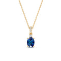 Blue Gemstone Diamond Pendant