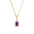 Purple Gemstone Diamond Pendant