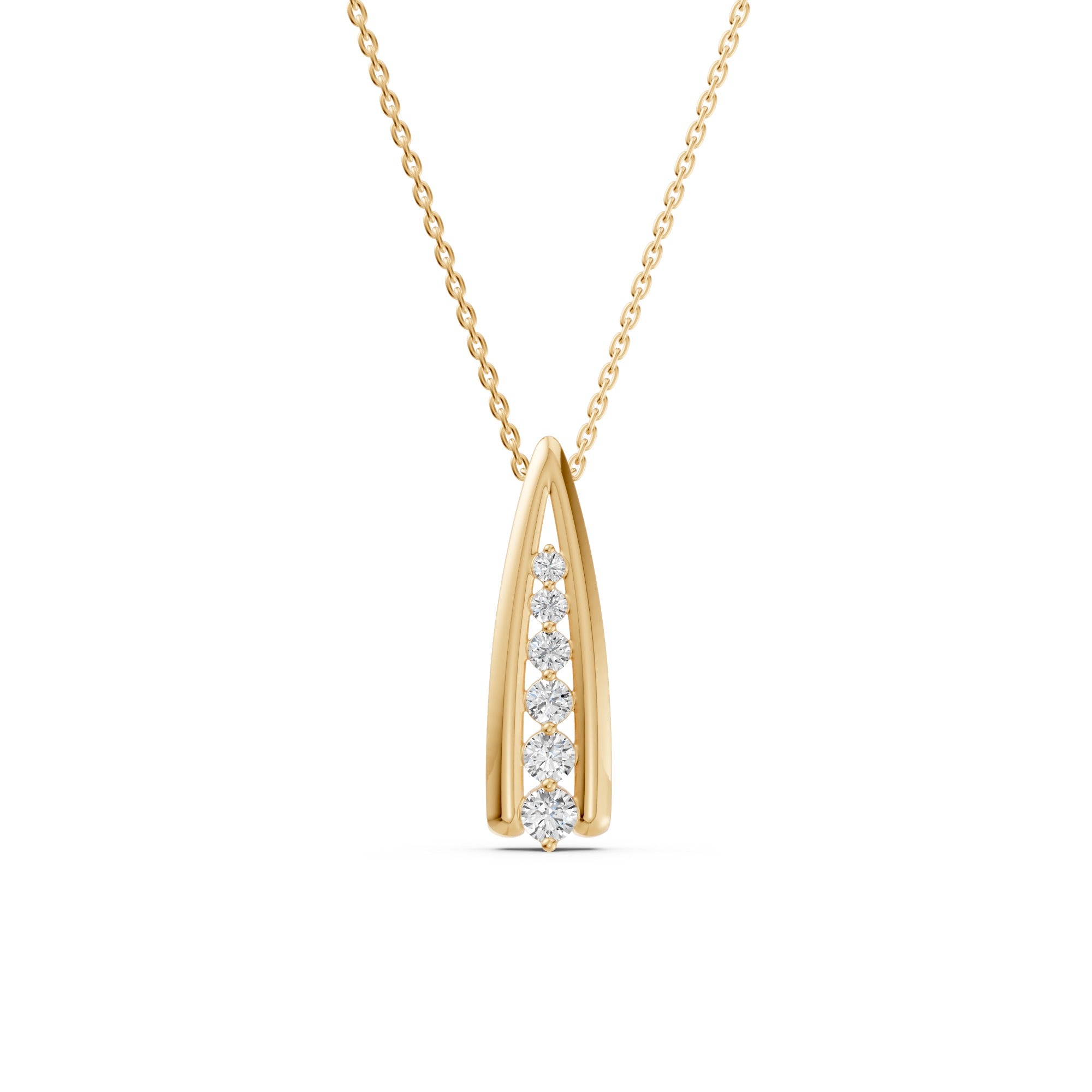 Wishbone Diamond Necklace