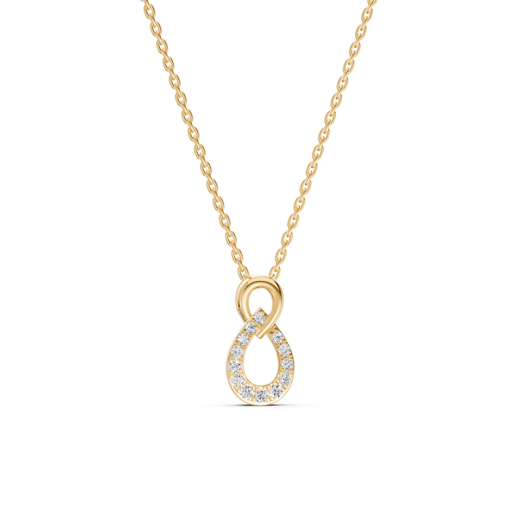 Entwined Pear Diamond Pendant